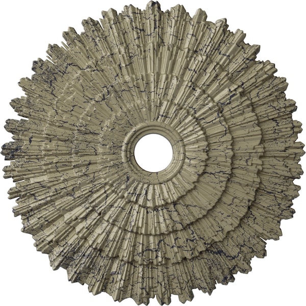 Ekena Millwork Eryn Ceiling Medallion (Canopies up to 4"), 24 3/4"OD x 3 1/4"ID x 1 7/8"P, Castle Stone Crackle CM24ENCSC - main
